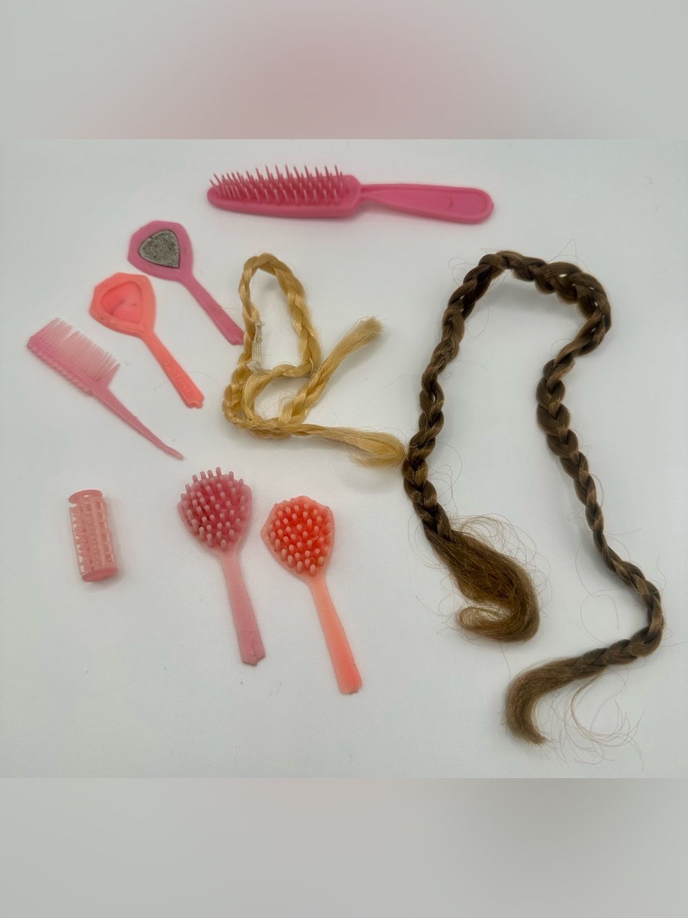 Vtg Barbie 1960s Hair Fair Braids Brush Comb Mirror Curler Lot Mattel Clone